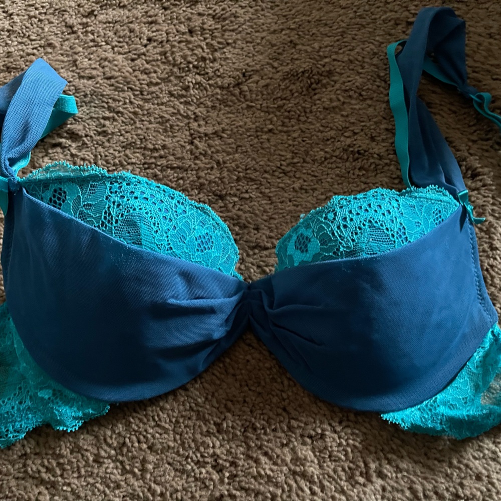 Adore me blue and teal bra